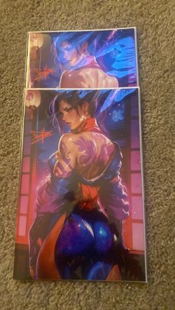 Signed Art Print Set of 2 Psylocke