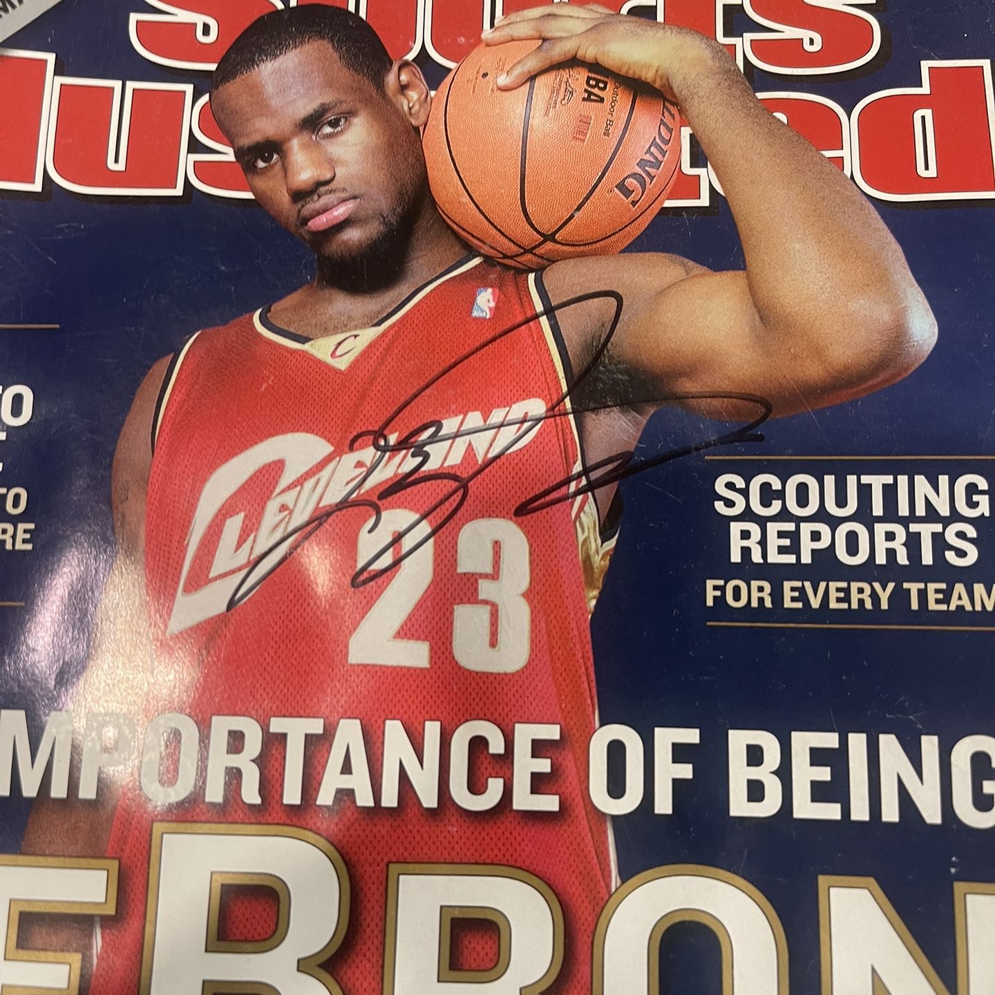 Lebron James Signed Autographed Sports Illustrated Magazine Cavs