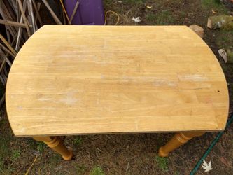 Old School Solid Oak Small Table, 29"X 24"X 34". Reinforced Legs Which Are Lathed For Creative Austerity.