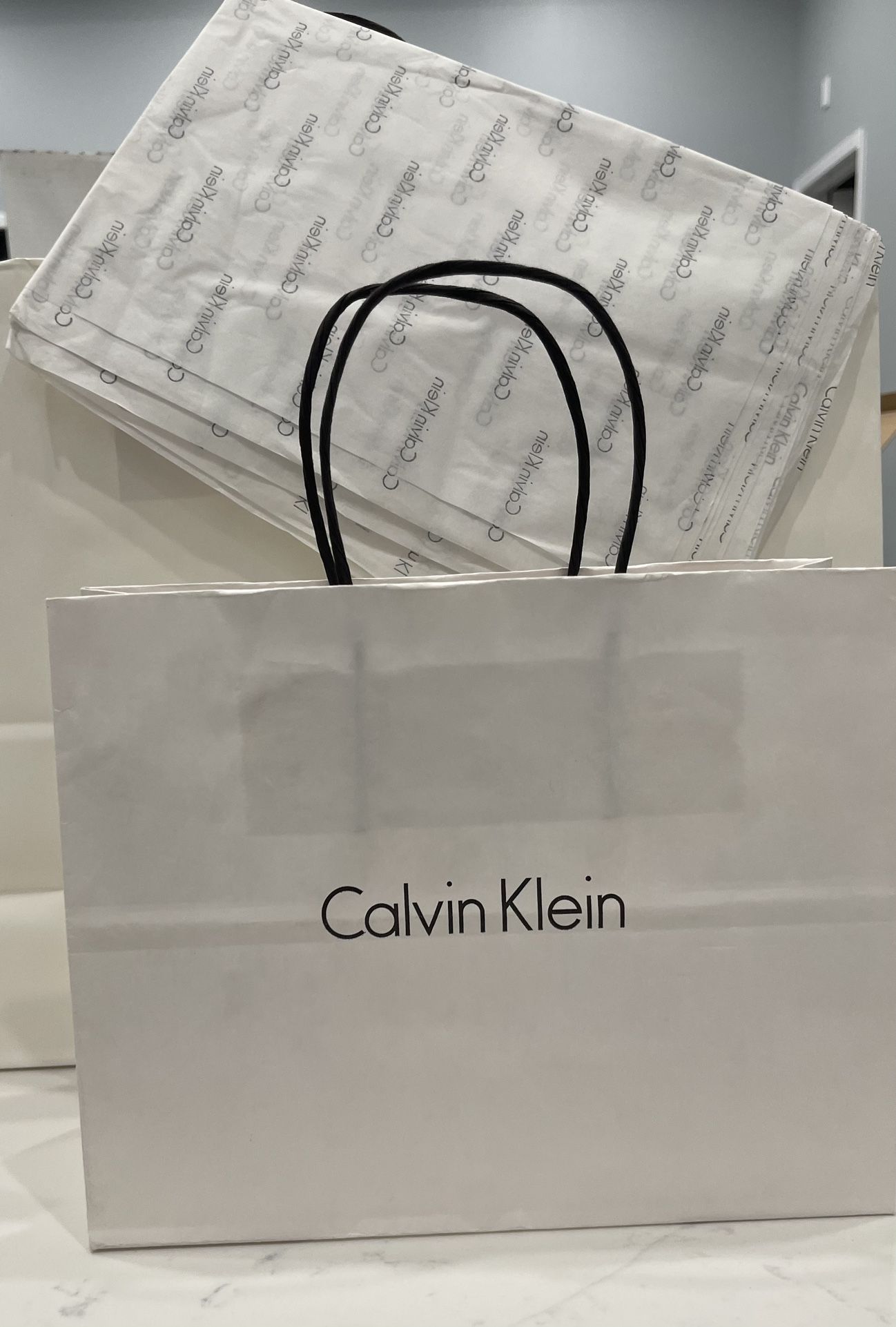 CALVIN KLEIN (CK) MEDIUM & SMALL PAPER GIFT BAGS LOT OF 5