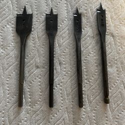 4 Piece Spade Paddle Drill Set 
