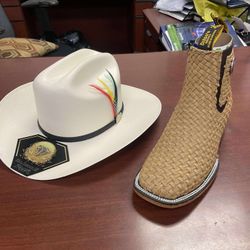 Combo de botines petatillo y sombrero Sinaloa de 2000X
