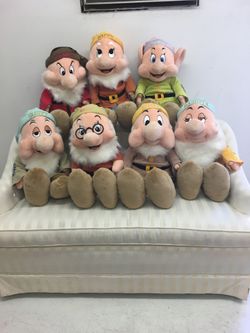 Disney Vintage Plush Stuffed - The 7 Dwarfs” 25” TALL Plush - RARE