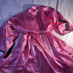 Cute Pink Satin Robe 