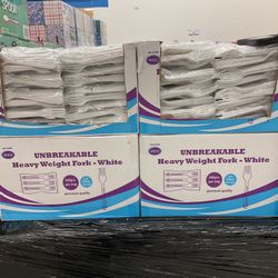 Unbreakable Heavy Weight White Forks 