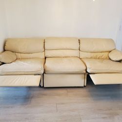 Leather Recliner Sofa 