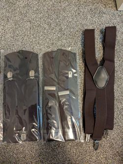 Chocolate brown adult suspenders, 3
