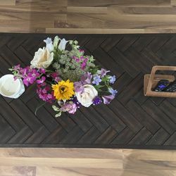 Chevron Wood Coffee Table