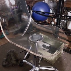 See through plastic chair