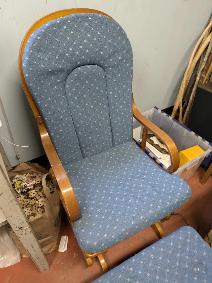 Vintage Rocking Chair And stool