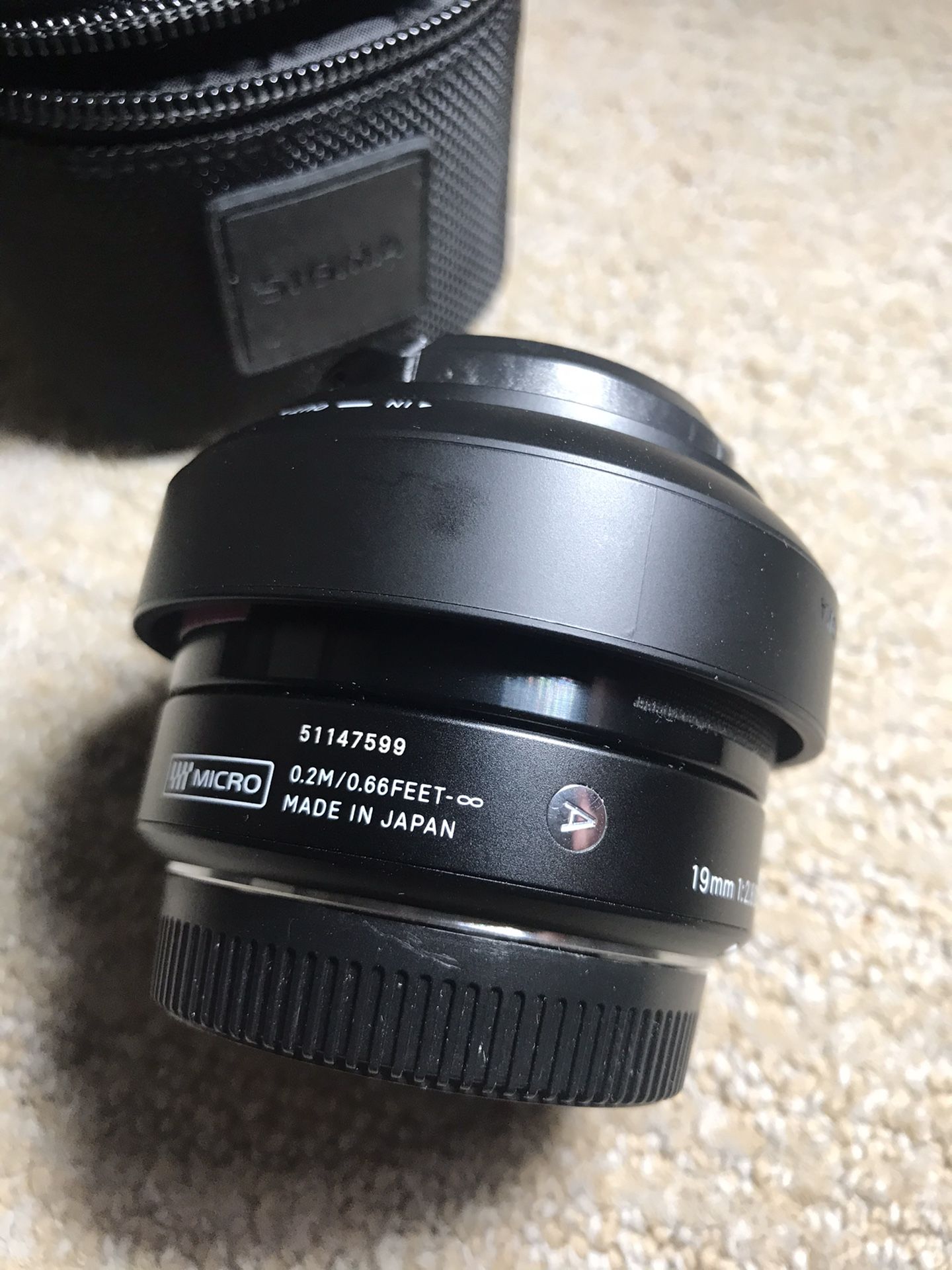 Sigma 19mm f2.8 m43 mount