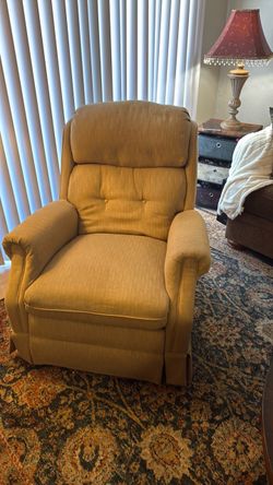 Beige light brown Rocker recliner