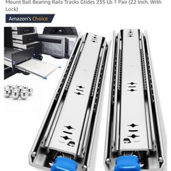 YENUO Heavy Duty Locking Drawer Slides Full Extension Runners With Lock 12 14 16 18 20 22 24 26 28 30 32 34 36 38 40 Inch Side Mount Ball Bearing Rail