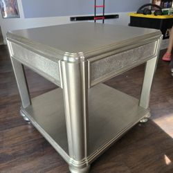 2- Coaster Glam End Table – 26x26x24 – Metallic Finish
