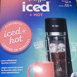 Iced Coffee Maker, Single Serve Hot and Cold Coffee Maker with 22 ounce