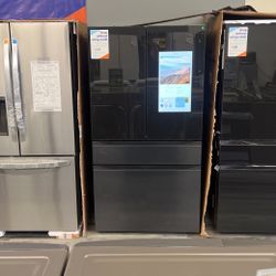 Samsung Bespoke Family Hub Charcoal Glass 29 Cu Ft Four Door Refrigerator 🔥