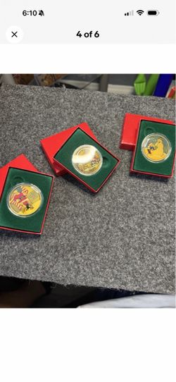 Christmas Themed Collectible Coins Set of 3