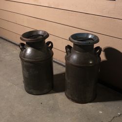 ANTIQUE MILK CONTAINERS (2)