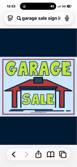 Garage sale Aug 23 8am
