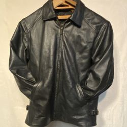 Really Nice Quality Men’s  Leather Jacket!!! Casual Dress Or Motorcycle!!!