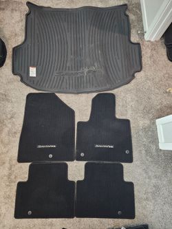 OEM Hyundai Santa Fe Sport Floor Mats + Cargo Mat – 2013–2018