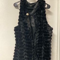 Black Faux Fur Garment