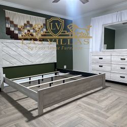 Crown Mark Furniture SETB9330 VALOR BEDROOM GROUP WHITE Financing Available $39 Down payment 