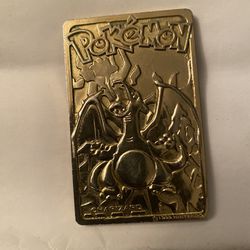 CHARIZARD 23k Gold Plated Vintage Trading Card 1999