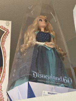DISNEYLAND LIMITED EDITION 60TH ANNIVERSARY PRINCESS AURORA 17" DOLL BLUE DRESS