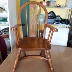 Child's. Oak Rocking Chair 