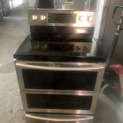 Electric Stove Good Condition Samsung Duble Oven 90 Days Warranty Estufa Samsung Electrica Buenas Condiciones Doble Horno 90 Dias De Garantia 