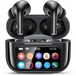 VEAT00L A9 ANC+ENC Earbuds with Smart Touch Screen,Bluetooth 5.4, HiFi Stereo Multiple EQ settings