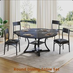 Round Extendable Dining Table Set For 4-6 People
By
17 Stories