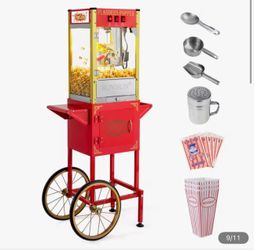 🍿 Like-New ROVSUN 8 oz Commercial Popcorn Machine with Cart – $225 OBO 🍿
