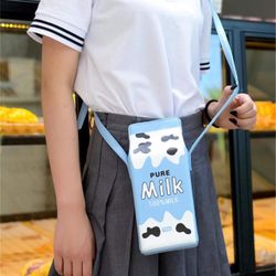 🐄🐄🐄 Small Crossbody Shoulder Bags for Women,Cellphone Wallet Milk Handbag Purse with Long Strap