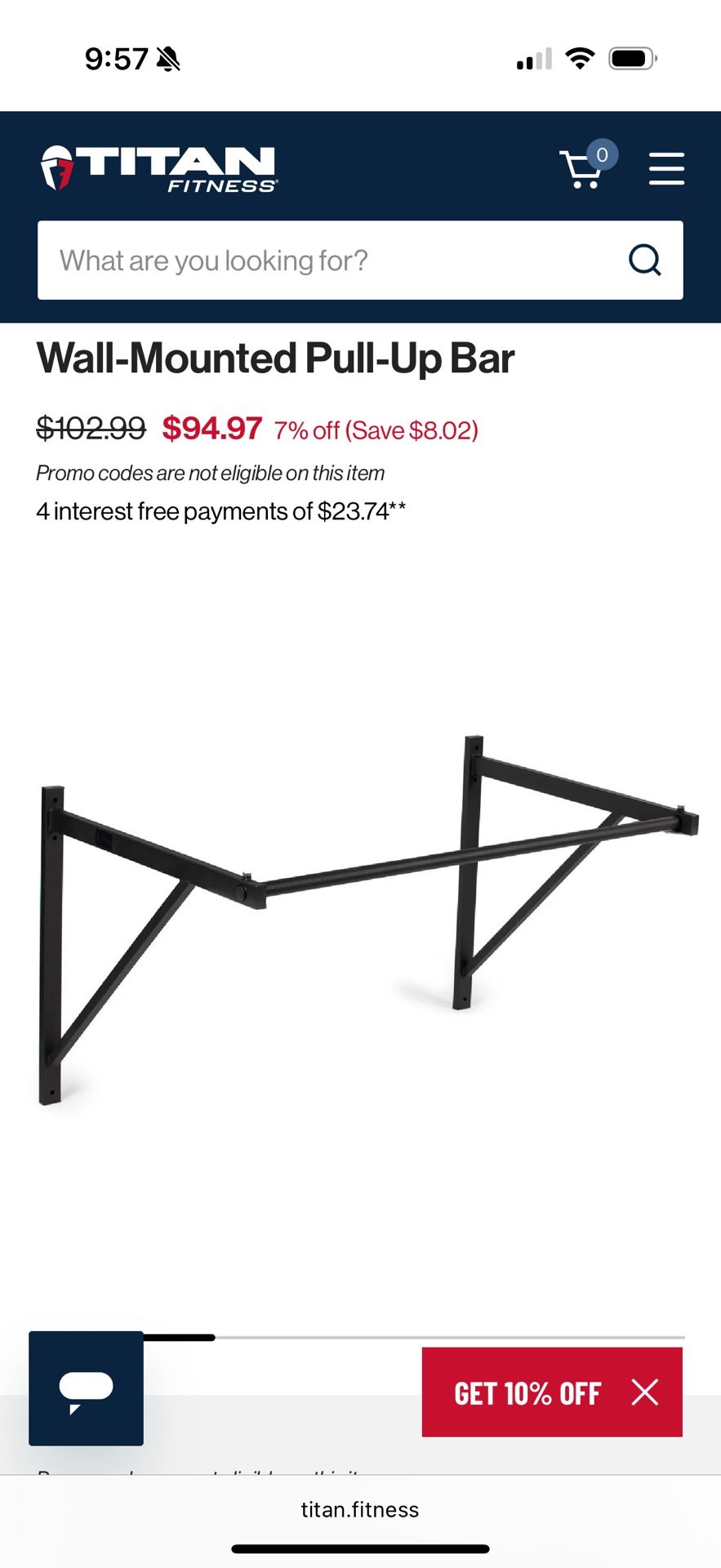Wall Mounted Pull Up Bar 