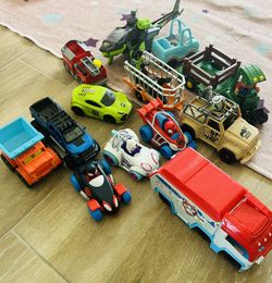Toy Car Lot …Spiderman And More 