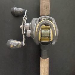 Mach2 baitcaster reel and 6’6 St. Croix med-lite rod