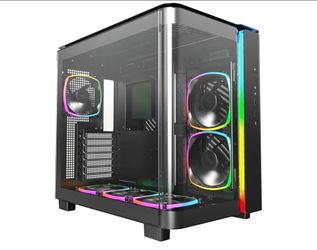 Skytech Tempered Glass Gaming Case (In Blk or White)