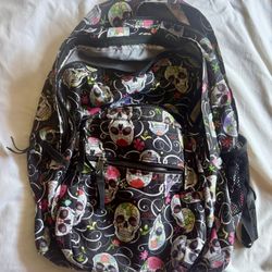 Jansport Backpack Black Day Of The Dead Calaveras