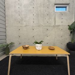 LARGE MCM STYLED MUSTARD COFFEE TABLE (DELIVERY AVAILABLE) 