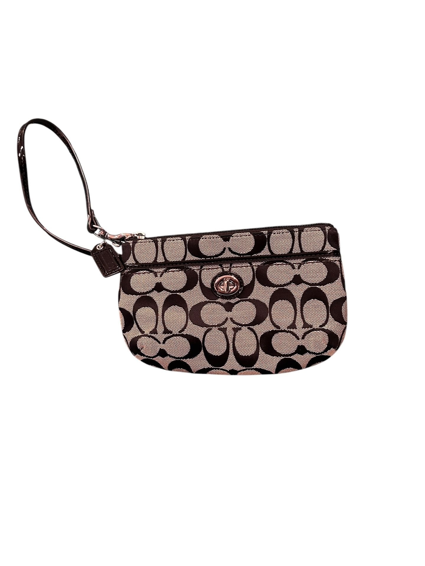 COACH Black and Gray Wristlet
