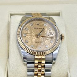 2014 Rolex 36mm  Datejust Anniversary Dial ( Ref# 116233)