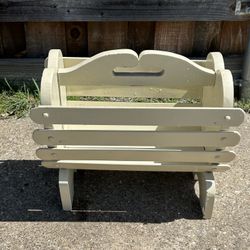 Antique Real Wood Magazine Rack