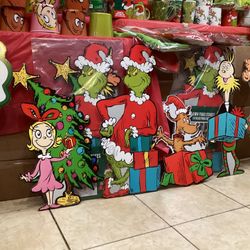 Grinch Christmas Yard Stake 