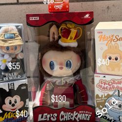Labubu Mickey And Friends Have A Seat Check Mate Space Molly