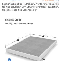 King Size Metal Box spring 