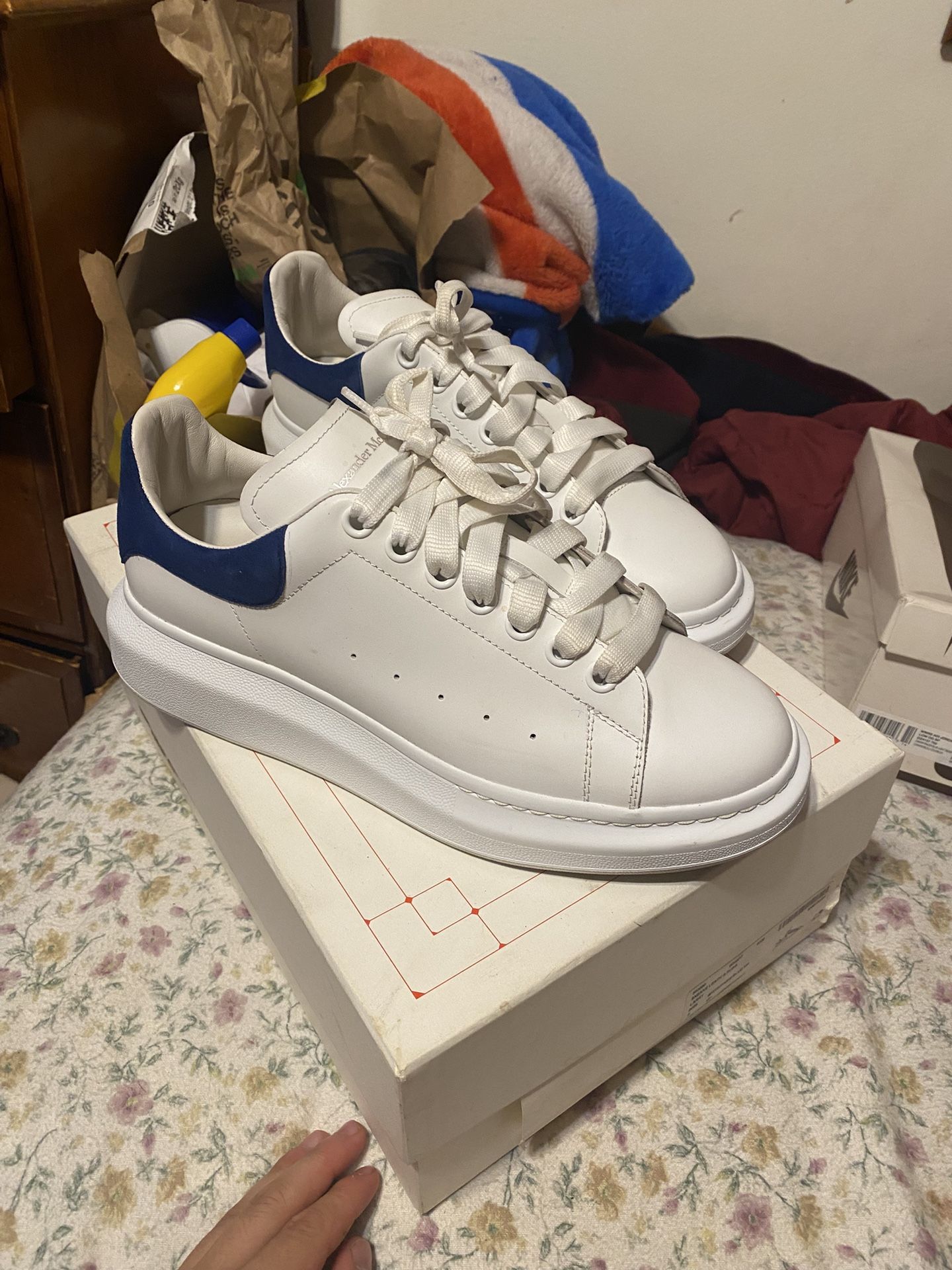 Alexander McQueen Oversized Sneaker White Paris Blue