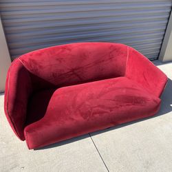 Red Velvet Couch