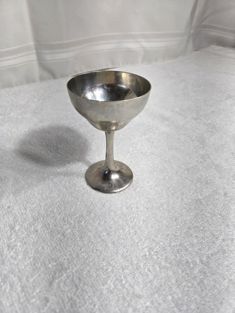 Silver-Toned Stemmed Cup Set Of 7